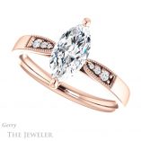 Marquise Cut Forever Brilliant Moissanite Engagement Ring #GTJ1033-marquise-fb-r