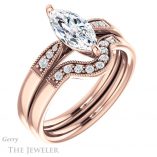 Marquise Cut Forever Brilliant Moissanite Engagement Ring #GTJ1033-marquise-fb-r