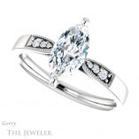Marquise Cut Forever One Moissanite Engagement Ring #GTJ1033-marquise-fb-w 5 Marquise Cut Forever Brilliant Moissanite Engagement Ring #GTJ1033-marquise-fb-w