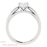 Oval Shaped Forever One Moissanite Engagement Ring #GTJ1033-oval-fo-w