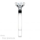 Oval Shaped Forever One Moissanite Engagement Ring #GTJ1033-oval-fo-w