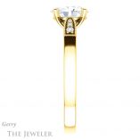 Oval Shaped Forever One Moissanite Engagement Ring #GTJ1033-oval-fo-y 3 Oval Shaped Forever One Moissanite Engagement Ring #GTJ1033-oval-fo-y