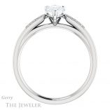Pear Shaped Forever One Moissanite Engagement Ring #GTJ1033-pear-fb-w 2 Pear Shaped Forever Brilliant Moissanite Engagement Ring #GTJ1033-pear-fb-w
