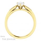 Pear Shaped Forever Brilliant Moissanite Engagement Ring #GTJ1033-pear-fb-y