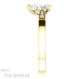 Pear Shaped Forever Brilliant Moissanite Engagement Ring #GTJ1033-pear-fb-y