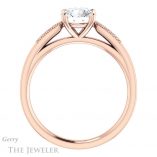 Round Cut Forever One Moissanite Engagement Ring #GTJ1033-round-fo-r