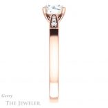 Round Cut Forever One Moissanite Engagement Ring #GTJ1033-round-fo-r