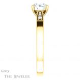 Round Cut Forever One Moissanite Engagement Ring #GTJ1033-round-fo-y 3 Round Cut Forever One Moissanite Engagement Ring #GTJ1033-round-fo-y