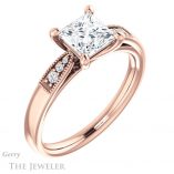 Princess Cut Forever One Moissanite Engagement Ring #GTJ1033-square-fo-r 4 Princess Cut Forever One Moissanite Engagement Ring #GTJ1033-square-fo-r