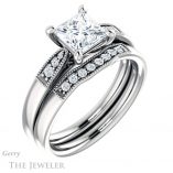Princess Cut Forever One Moissanite Engagement Ring #GTJ1033-square-fo-w 6 Princess Cut Forever One Moissanite Engagement Ring #GTJ1033-square-fo-w