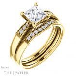 Princess Cut Forever One Moissanite Engagement Ring #GTJ1033-square-fo-y 6 Princess Cut Forever One Moissanite Engagement Ring #GTJ1033-square-fo-y