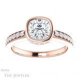 Cushion Cut Forever One Moissanite Engagement Ring #GTJ1034-cushion-fo-r 1 Cushion Cut Forever One Moissanite Engagement Ring #GTJ1034-cushion-fo-r