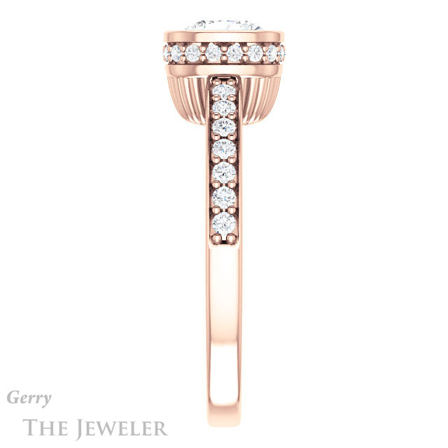 Cushion Cut Forever One Moissanite Engagement Ring #GTJ1034-cushion-fo-r 3 Cushion Cut Forever One Moissanite Engagement Ring #GTJ1034-cushion-fo-r