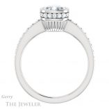 Cushion Cut Forever One Moissanite Engagement Ring #GTJ1034-cushion-fo-w