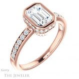 Emerald Cut Forever Brilliant Moissanite Engagement Ring #GTJ1034-emerald-fb-r