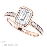 Emerald Cut Forever Brilliant Moissanite Engagement Ring #GTJ1034-emerald-fb-r