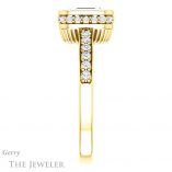 Emerald Cut Forever Brilliant Moissanite Engagement Ring #GTJ1034-emerald-fb-y