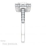 Oval Shaped Forever One Moissanite Engagement Ring #GTJ1034-oval-fo-w