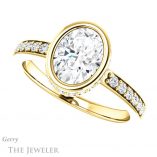 Oval Shaped Forever One Moissanite Engagement Ring #GTJ1034-oval-fo-y 5 Oval Shaped Forever One Moissanite Engagement Ring #GTJ1034-oval-fo-y