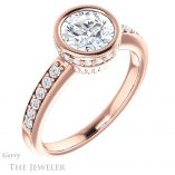 Round Cut Forever One Moissanite Engagement Ring #GTJ1034-round-fo-r 4 Round Cut Forever One Moissanite Engagement Ring #GTJ1034-round-fo-r