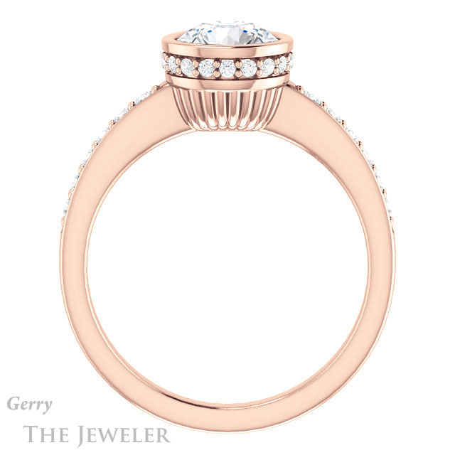 Round Cut Forever One Moissanite Engagement Ring #GTJ1034-round-fo-r 2 Round Cut Forever One Moissanite Engagement Ring #GTJ1034-round-fo-r