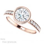 Round Cut Forever One Moissanite Engagement Ring #GTJ1034-round-fo-r 5 Round Cut Forever One Moissanite Engagement Ring #GTJ1034-round-fo-r