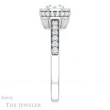 Round Cut Forever One Moissanite Engagement Ring #GTJ1034-round-fo-w