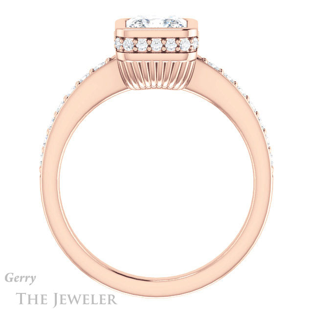 Princess Cut Forever One Moissanite Engagement Ring #GTJ1034-square-fo-r