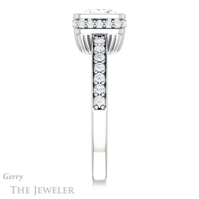 Princess Cut Forever One Moissanite Engagement Ring #GTJ1034-square-fo-w