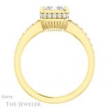 Princess Cut Forever One Moissanite Engagement Ring #GTJ1034-square-fo-y
