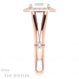 Emerald Cut Forever One Moissanite Engagement Ring #GTJ1035-emerald-fb-r 3 Emerald Cut Forever Brilliant Moissanite Engagement Ring #GTJ1035-emerald-fb-r