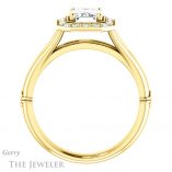 Emerald Cut Forever Brilliant Moissanite Engagement Ring #GTJ1035-emerald-fb-y