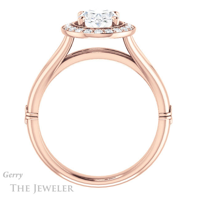 Oval Shaped Forever One Moissanite Engagement Ring #GTJ1035-oval-fo-r