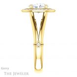 Oval Shaped Forever One Moissanite Engagement Ring #GTJ1035-oval-fo-y 3 Oval Shaped Forever One Moissanite Engagement Ring #GTJ1035-oval-fo-y