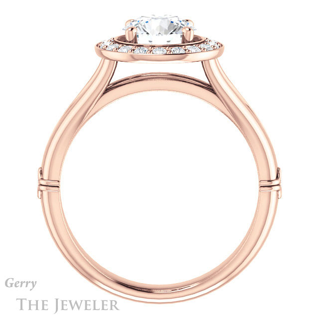 Round Cut Forever One Moissanite Engagement Ring #GTJ1035-round-fo-r 2 Round Cut Forever One Moissanite Engagement Ring #GTJ1035-round-fo-r