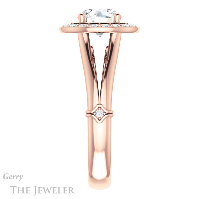 Round Cut Forever One Moissanite Engagement Ring #GTJ1035-round-fo-r 3 Round Cut Forever One Moissanite Engagement Ring #GTJ1035-round-fo-r