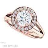 Round Cut Forever One Moissanite Engagement Ring #GTJ1035-round-fo-r 5 Round Cut Forever One Moissanite Engagement Ring #GTJ1035-round-fo-r