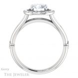 Round Cut Forever One Moissanite Engagement Ring #GTJ1035-round-fo-w 2 Round Cut Forever One Moissanite Engagement Ring #GTJ1035-round-fo-w
