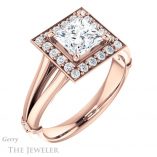 Princess Cut Forever One Moissanite Engagement Ring #GTJ1035-square-fo-r