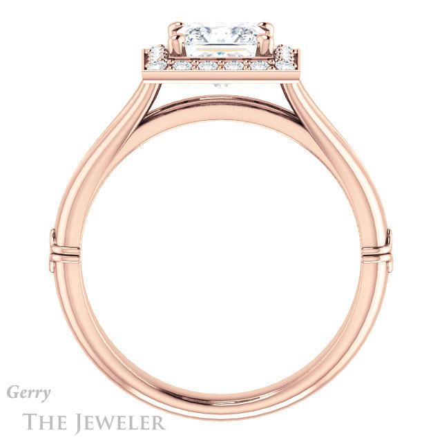Princess Cut Forever One Moissanite Engagement Ring #GTJ1035-square-fo-r