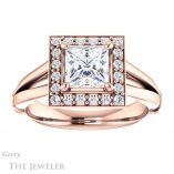 Princess Cut Forever One Moissanite Engagement Ring #GTJ1035-square-fo-r