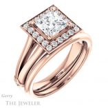 Princess Cut Forever One Moissanite Engagement Ring #GTJ1035-square-fo-r