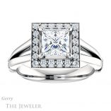 Princess Cut Forever One Moissanite Engagement Ring #GTJ1035-square-fo-w 1 Princess Cut Forever One Moissanite Engagement Ring #GTJ1035-square-fo-w