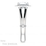 Princess Cut Forever One Moissanite Engagement Ring #GTJ1035-square-fo-w 3 Princess Cut Forever One Moissanite Engagement Ring #GTJ1035-square-fo-w