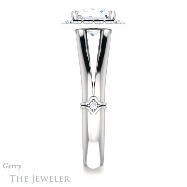 Princess Cut Forever One Moissanite Engagement Ring #GTJ1035-square-fo-w 3 Princess Cut Forever One Moissanite Engagement Ring #GTJ1035-square-fo-w