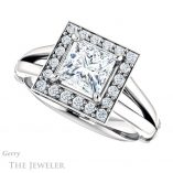 Princess Cut Forever One Moissanite Engagement Ring #GTJ1035-square-fo-w 5 Princess Cut Forever One Moissanite Engagement Ring #GTJ1035-square-fo-w