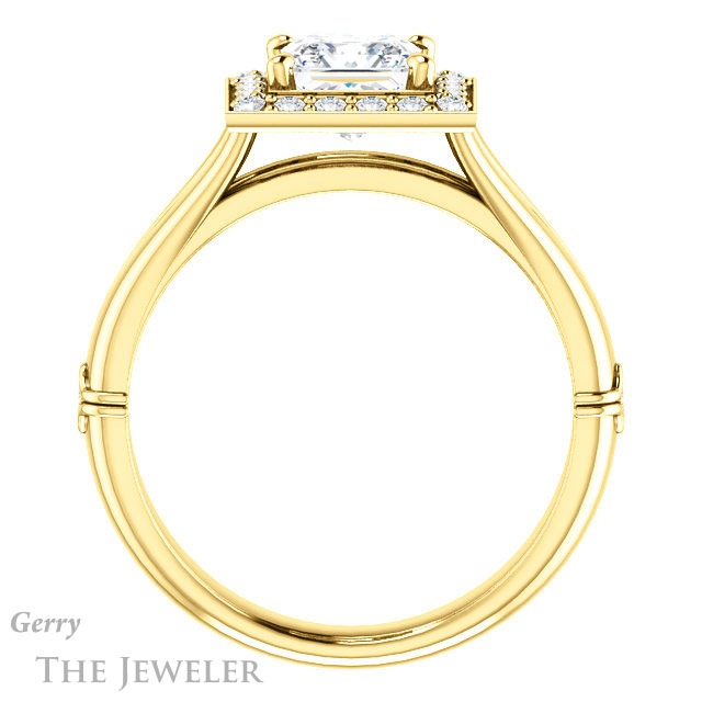 Princess Cut Forever One Moissanite Engagement Ring #GTJ1035-square-fo-y