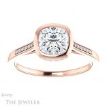 Cushion Cut Forever One Moissanite Engagement Ring #GTJ1037-cushion-fo-r 1 Cushion Cut Forever One Moissanite Engagement Ring #GTJ1037-cushion-fo-r