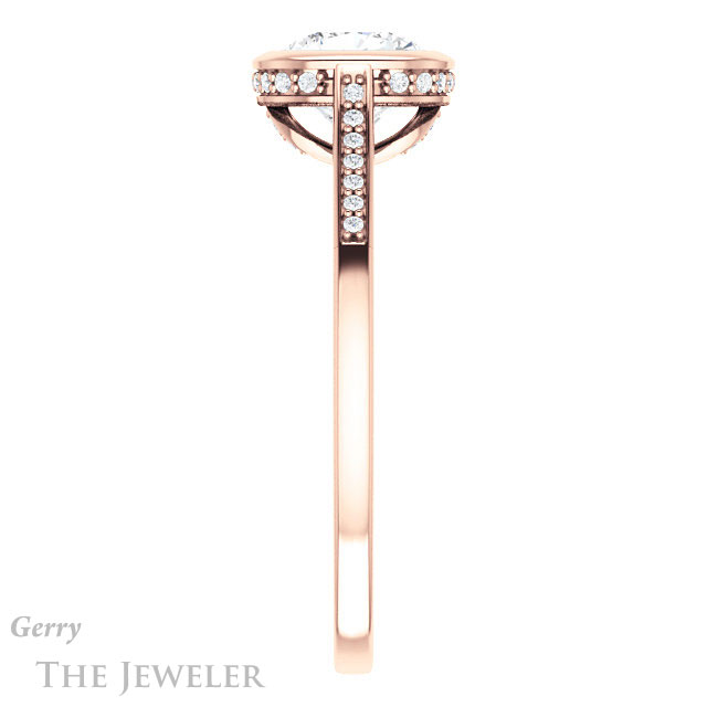 Cushion Cut Forever One Moissanite Engagement Ring #GTJ1037-cushion-fo-r 3 Cushion Cut Forever One Moissanite Engagement Ring #GTJ1037-cushion-fo-r
