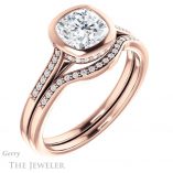 Cushion Cut Forever One Moissanite Engagement Ring #GTJ1037-cushion-fo-r 6 Cushion Cut Forever One Moissanite Engagement Ring #GTJ1037-cushion-fo-r